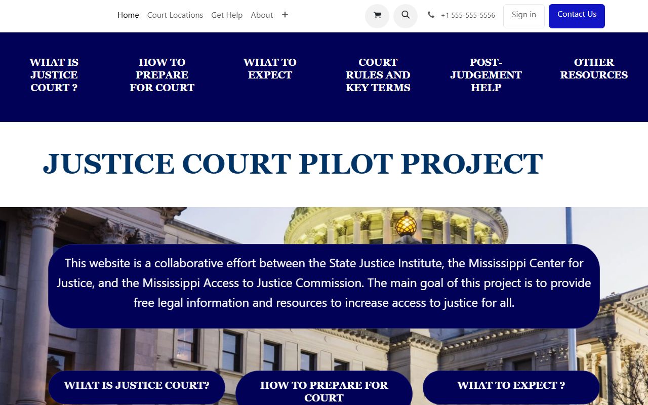 Mississippi Justice Court Help resource for Wayne County court records