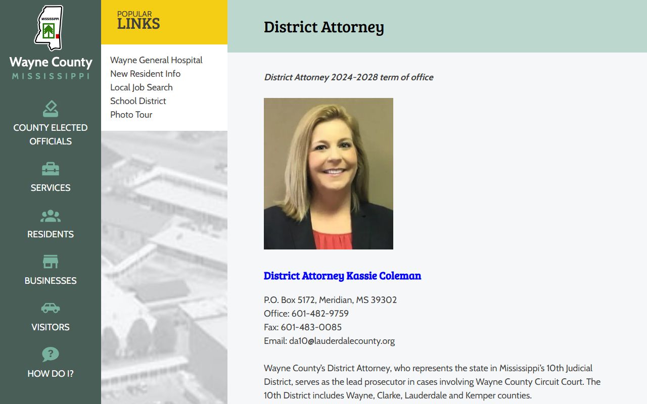 Wayne County district attorney criminal court records page