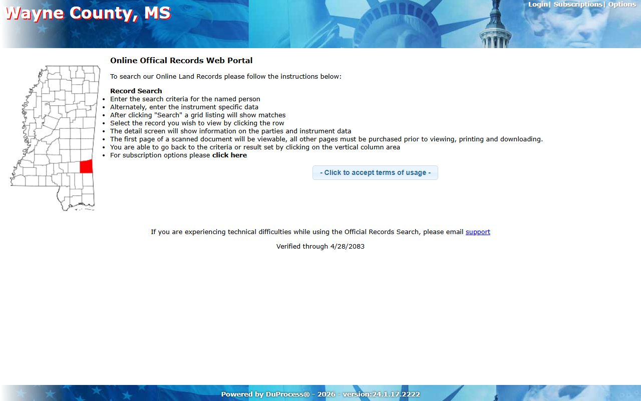 Wayne County Chancery land records search portal for deeds and instruments
